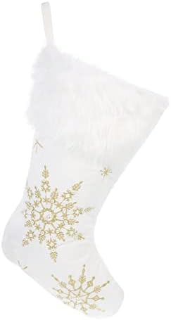 ABAODAM 1PC שקיות גרב של פתית שלג בית עיצוב גרבי גרביים EBT גרבי קישוט לחג קישוט גרב שלג גרבי שלג גרבי