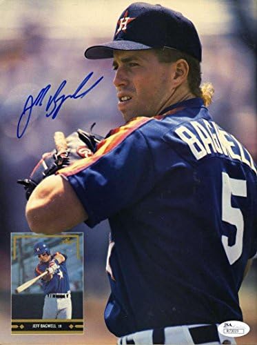 ג'ף Bagwell JSA COA CERT אותנטי יד חתומה 1992 מגזין Beckett Autograpth - מגזיני MLB עם חתימה