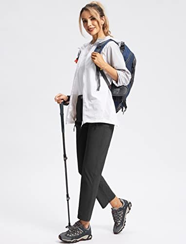 מכנסי הליכה עם מכנסי הליכה עם 6 כיסים עמידים במים מכנסי נסיעות לנשים עובדות חוץ גולף חיצוני הליכה
