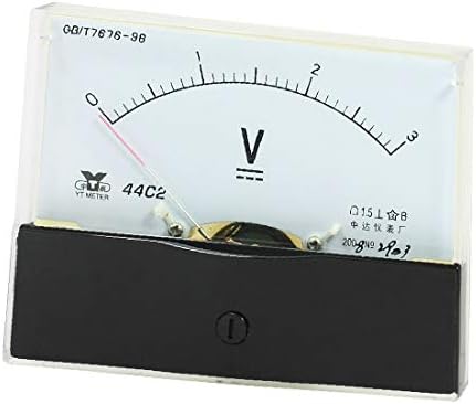 כלי מדידה X-DREE אנלוגי VOLTMETER DC 0-3V טווח מדידה 44C2 (Strumento di Misura Voltmetro Analogico DC