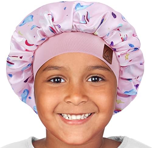 כובע צריף ילדים סאטן מצנפת שינה כובע עבור מתולתל שיער מתכוונן משי שיער כובע עבור תינוק שינה שיער מצנפת