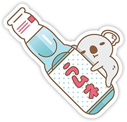 קואלה לתינוקות עם מדבקת ויניל סודה סודה יפנית של רמונה לבקבוקי מים ניידים