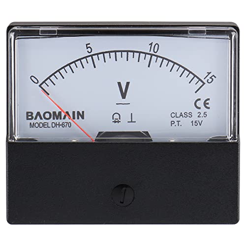 Vaomain Voltmeter DH-670 מלבן מחלקה 2.0 DC 0-15V לוח מתח אנלוגי מתח מתח CE