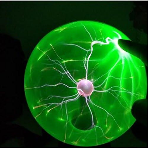 מגע קליל מגע רגישות למנורת כדור פלזמה מנורה קריסטל ירוק צבעי עיצוב גלובוס