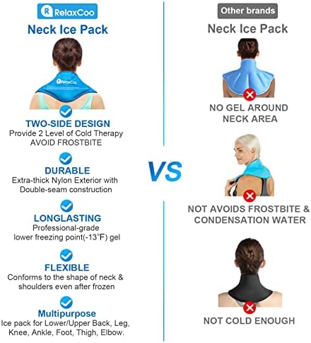 צוואר קרח חבילה לעטוף, רלקסקו לשימוש חוזר ג ' ל קרח חבילה עבור צוואר כתפיים, קר לדחוס טיפול להקלה על