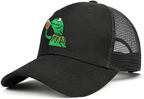 מצחיק צפרדע לוגם תה כובע אנימה קרמיט בייסבול כובע נהג משאית כובע אבא כובעי עבור גברים נשים