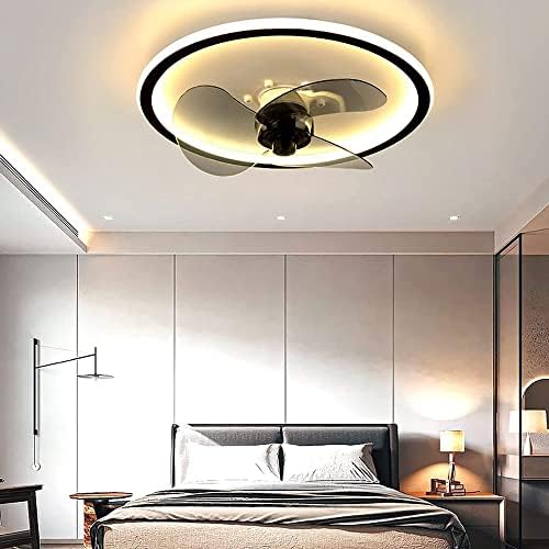 CCTUNG 15.8 '' מאווררי תקרה מודרניים לחדר השינה עם אורות, פרופיל נמוך סומק הרכבה מאוורר תקרת תקרת להבי