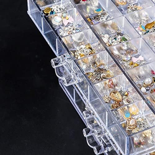 מארגן תכשיטים קופסא 120 רשתות קישוט קופסת אחסון קופסת חרוזים חרוזים אביזרים קופסת תכשיטים