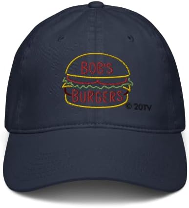 בוב של המבורגרים טלוויזיה סדרת רקום ניאון בורגר סימן מתכוונן בייסבול כובע