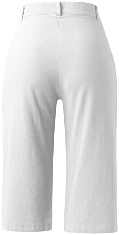 מכנסיים קצרים בקיץ של MNBCCXC לנשים לנשים מכנסיים קצרים מזדמנים של נשים בקיץ כותנה אמצע מכנסיים תחתונים