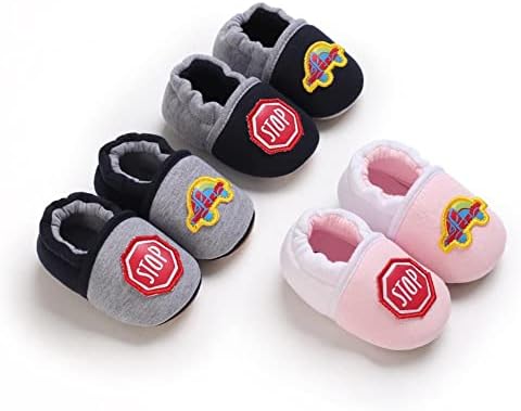 Sekantrol תינוק יולוד נעלי ספורט סוליות רכות ללא החלקה, נעלי בית מתכווננות מצוירות, יוניסקס בנות בנות