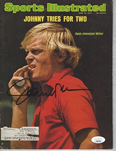 ג 'וני מילר חתום 6/10/74 מגזין ספורטס אילוסטרייטד ג' יי. אס. איי מוסמך-מגזיני גולף חתומים