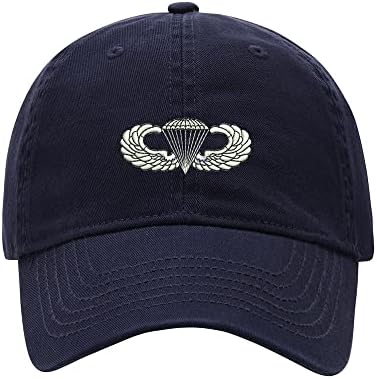 8502-כובע בייסבול גברים צבא מוטס צנחנים כנפי רקום שטף כותנה אבא כובע בייסבול כובעים