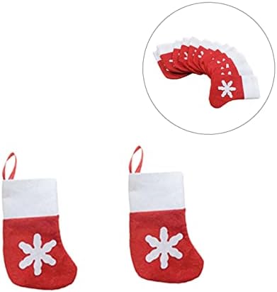 Nolitoy 72 PCS גרביים מעוטרות לחג המולד Chrismas Socks Bolsas Navideñas para חג המולד דקורטיבי תליון