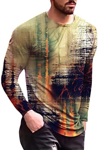 XXBR חייל חולצות שרוול ארוך לחולצות לגברים, רחוב תלת מימד להבה דיגיטלית גרפיקה מודפסת אימון ספורט אתלטיקה