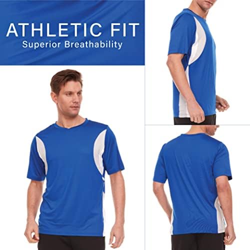 חולצות ספורט לגברים חולצות טריקו בכושר יבש-חולצות אימון מנדפות לחות לגברים חולצת ביצועי חדר כושר 1 ו-2