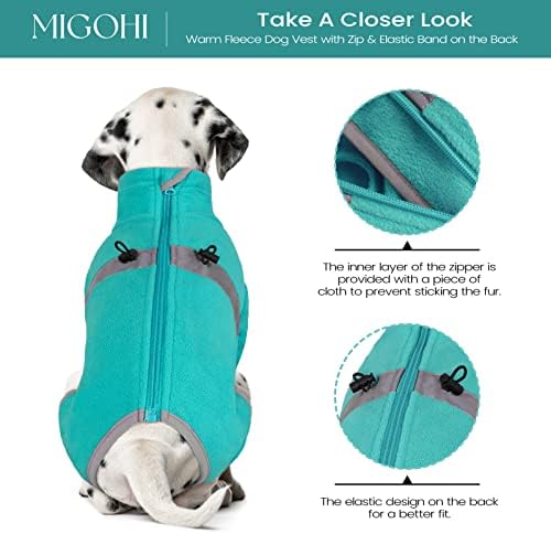 מעיל כלבים קטן של מיגוהי, סוודר כלבים חורפי בגוף מלא עם רגליים, צווארון גולף פיג'מה כלבים חמים פליס