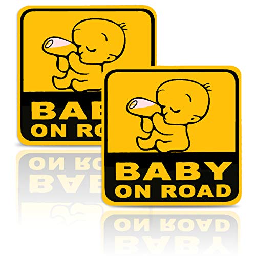 מכווץ לתינוק על מדבקות כביש מדבקות מכוניות עם דבק עצמי לשלט בטיחות לתינוקות חיוני לרכב עם שלט רפלקטיבי