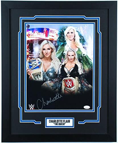 שרלוט פלייר חתמה על חתימה 11x14 תמונה ממוסגרת JSA 1 המלכה WWE - תמונות היאבקות חתימה