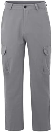 מכנסי קיץ מכנסיים מכנסיים מזדמנים של מכנסיים לכיס רב -כיס ישר מכנסי עבודה גינון