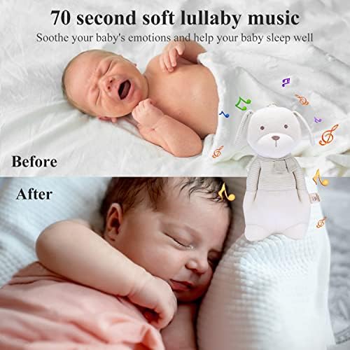 צעצועים לתינוקות אורגניים של קוטונבה, צעצוע של בעלי חיים ממולאים עם מוזיקת ​​שיר ערש לתינוקות תינוקות