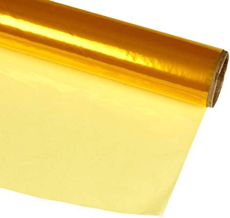 מוצרי היגלוס גליל צלופן-עטיפת צלופן למלאכות, מתנות וסלים בגודל 20 אינץ ' על 12.5 רגל, צהוב, דגם: לא