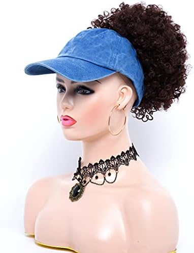 מילמיה 2 חבילה ללא משענת קוקו כובע לנשים טבעי מתולתל שיער כובע בייסבול כובע נשים שרוך פאף קוקו כובע