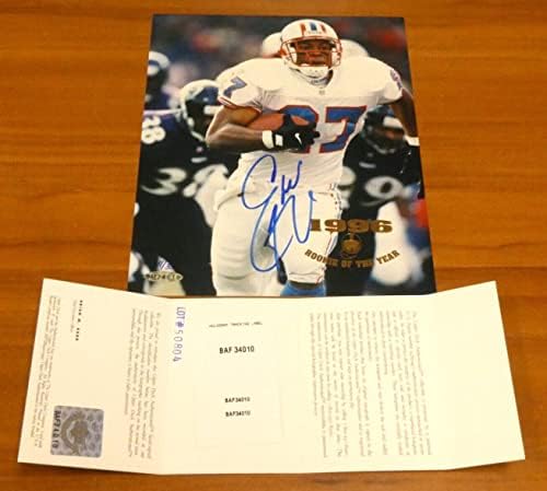 אדי ג'ורג '1996 רוי חתום 8x10 תמונה מוגבלת ל -350 עם COA של סיפון עליון - תמונות NFL עם חתימה