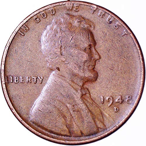 1948 D Lincoln Weat Cent 1c בסדר מאוד