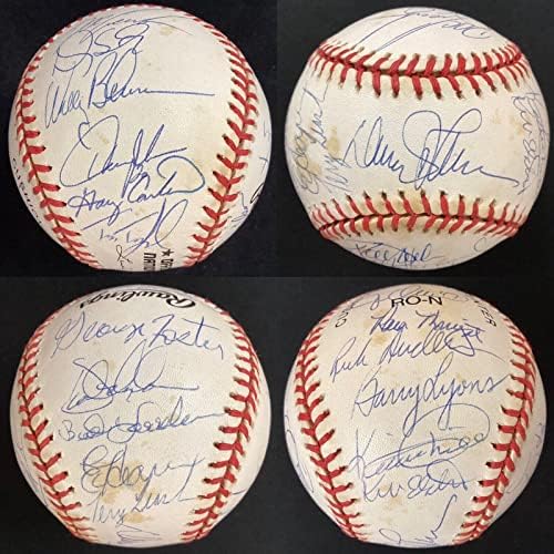 1986 NY Mets Team חתום בייסבול LSC Gary Carter Ray Knight +24 Autos WSC JSA - כדורי בייסבול עם חתימה