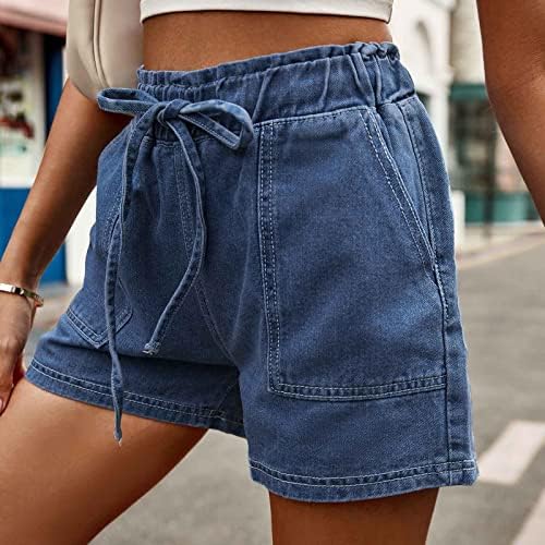 מכנסי ג'ינס מזדמנים של נשים קצרות מותניים גבוהות עם המותניים הגבוהות ג'ין מכנסי קיץ מקיץ מכנסי מכנסיים