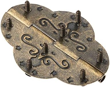WSSBK 2 יחידות 69x53 ממ צירי ארונות ברונזה עתיקים לתכשיטים עץ קופסת דלת מגירת דקורתי דקורטיבי