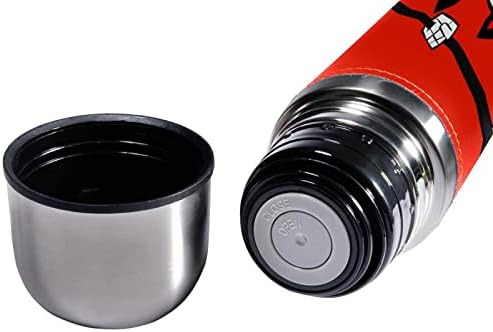 SDFSDFSD 17 גרם ואקום מבודד נירוסטה בקבוק מים ספורט ספורט קפה ספל ספל מעביר עור אמיתי עטוף BPA בחינם,