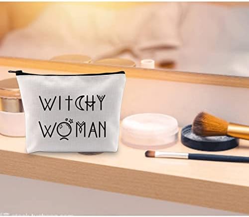 Jxgzso מכשפה תיק קוסמטיקה אישה מכשפה רוכסן רוכסן קוסמטיקה נסיעות קוסמטיקה מכשפה תיק קוסמטיקה מתנה כישוף