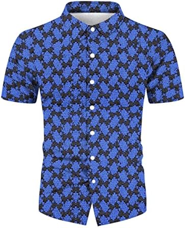 חולצות הוואי גברים XXBR, כפתור שרוול קצר של שיפוע למטה דש וינטג 'עליון קיץ טרופי רופף חולצה חולצה חולצה