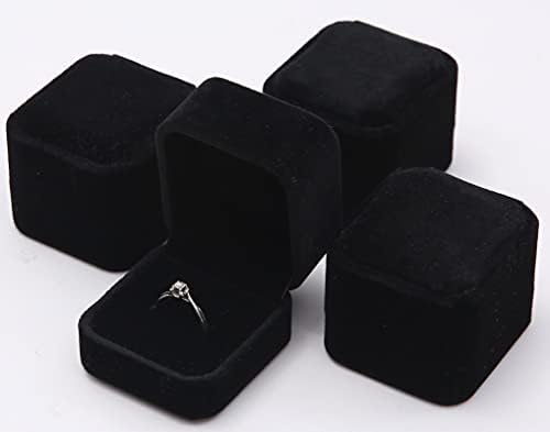 Tnailnaha 4 אריזות קופסאות טבעות קטיפה, מארז תכשיטי תליון עגיל, קופסאות מתנה של עגילי טבעת, תצוגת תכשיטים