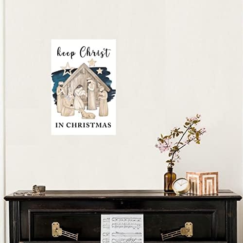 ויניל קיר ציטוטי מדבקות לשמור המשיח בחג המולד בציר קיר מדבקות בית תפאורה חג המולד תינוק ישו קיר מדבקת