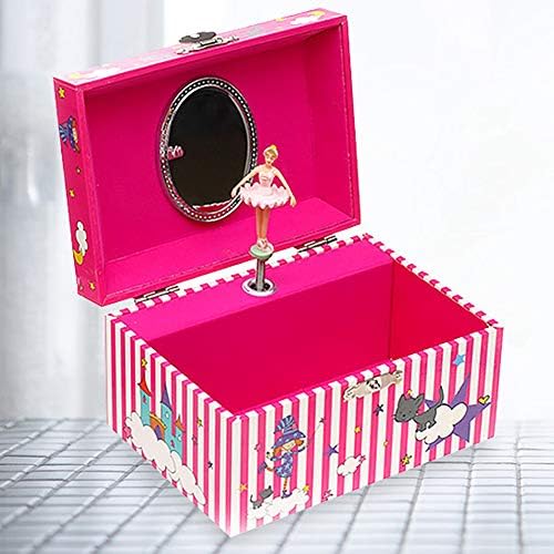Yq whjb מתנות תכשיטי עץ קטנות מארז למתנת יום הולדת, קופסת תכשיטים מוזיקלית של בלרינה, מארגן תכשיטים