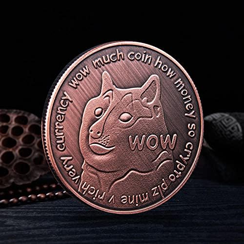 מטבע זיכרון 1 Oz Dogecoin מטבע הנצחה נחושת כלב Cryptocurrency 2021 מטבע אספנות במהדורה מוגבלת עם מקרה