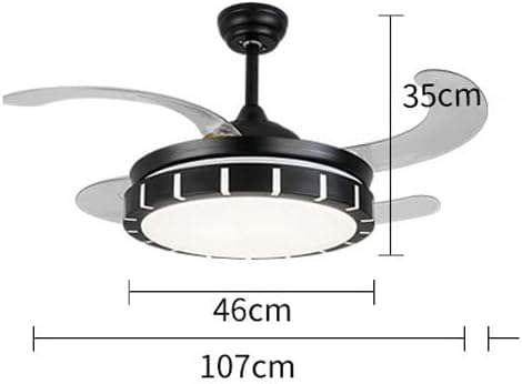 DSJ פשטות תאורת תאורה מנורת מאוורר מנורה מודרנית של שלט רחוק אקרילי נברשת מאוור