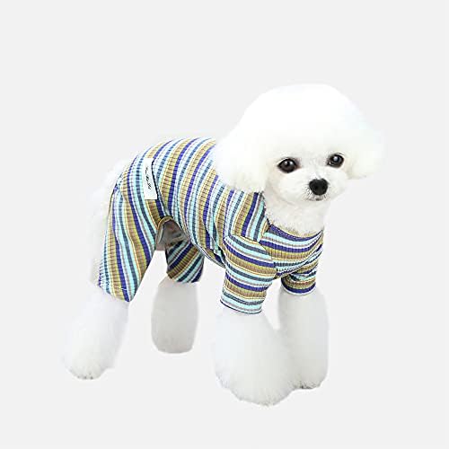 יוודהוד כלב פיג'מה סרבל סרבל לכלבים בינוניים קטנים כותנה סרוגים מעילים חמים מפוספס