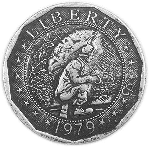 גילוף עמוק מובלט 1979 מטרייה אמריקאית Creative 骷髅 אוסף מטבעות 33