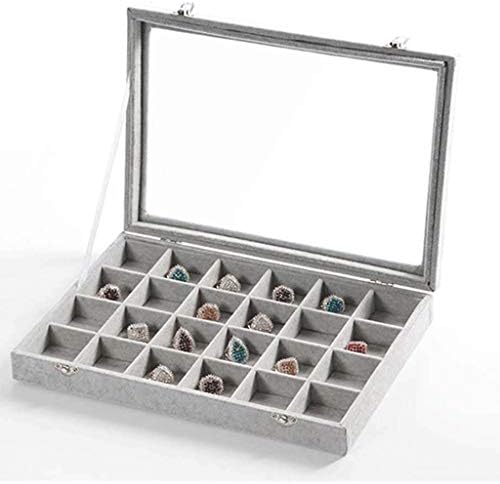 ניתן להשתמש בקופסת תכשיטים של XJJZS, אלגנטית ונקייה, קיבולת גדולה, מגע רך, עמיד ועמיד, לאחסון תכשיטים