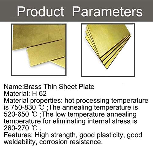 Z צור עיצוב צלחת פליז פליז פליז גיליון גיליון מתכת קירור גולמי חומרים תעשייתיים H62 Cu 100mmx300 ממ,