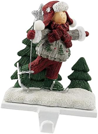 Esquirla לחג המולד איש שלג מגרש וו קישוט לחג המולד פסל מסורתי מתלה לאומנות מתלה מחזיקת גרב למדף ספרים