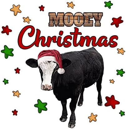 פרה היילנד חג המולד של Mooey עם Hat Hat School Home Depor Magker Culer Curser Culs