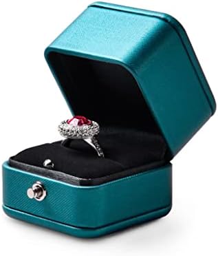 תיבת טבעת אולימי תיבת תליון קופסת עור קופסת תכשיטים טבעת קופסא אחסון תצוגת עמדת אריזת תכשיטים קופסאות