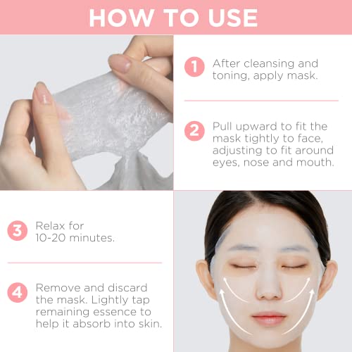 בינוני גיליון מסכת חדש חיוני גיבור 12 חבילה / קוריאני לטיפוח העור פנים גיליון מסכת קומבו